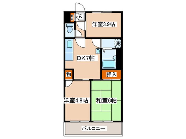 セザールさがみ野の物件間取画像